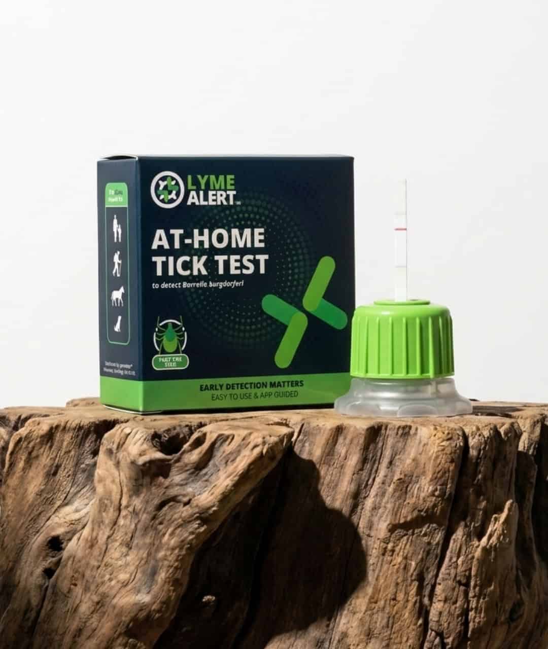 Lyme Alert At-Home Tick Test Kit Lyme Alert at-home tick test kit for detecting Borrelia burgdorferi bacteria.
