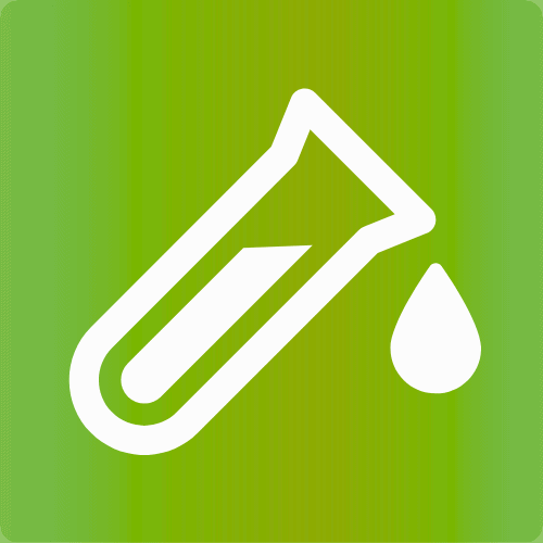 Test tube with drop, symbol for Lyme disease testing and diagnosis.